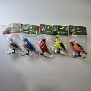 Lot of 5 Singing Bird Clips Out Doors & Design Motion Activated Real Sounds